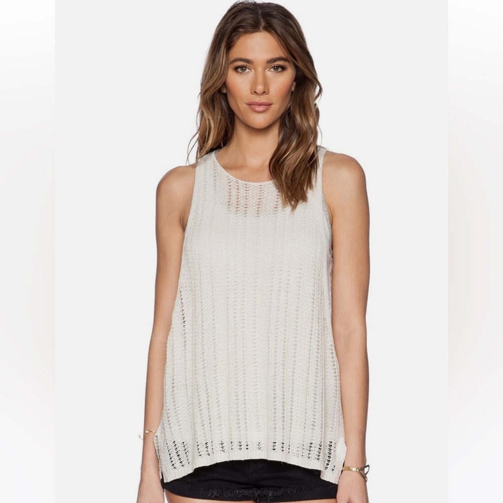 Free People Double Take Knit Tank Top in Natural